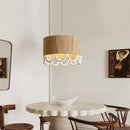 Axyaa Bohemian Hemp Rope Chandelier Pendant Light - Vintage Hanging Ceiling Lights
