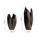 Axyaa Irregular Pleated Ceramic Vase - Home Decor Handicraft Floral Arrangement Accessory