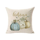 Axyaa Thanksgiving Pumpkin Truck Linen Cushion Cover 45x45cm
