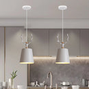 Axyaa Modern White Industrial LED Pendant Light