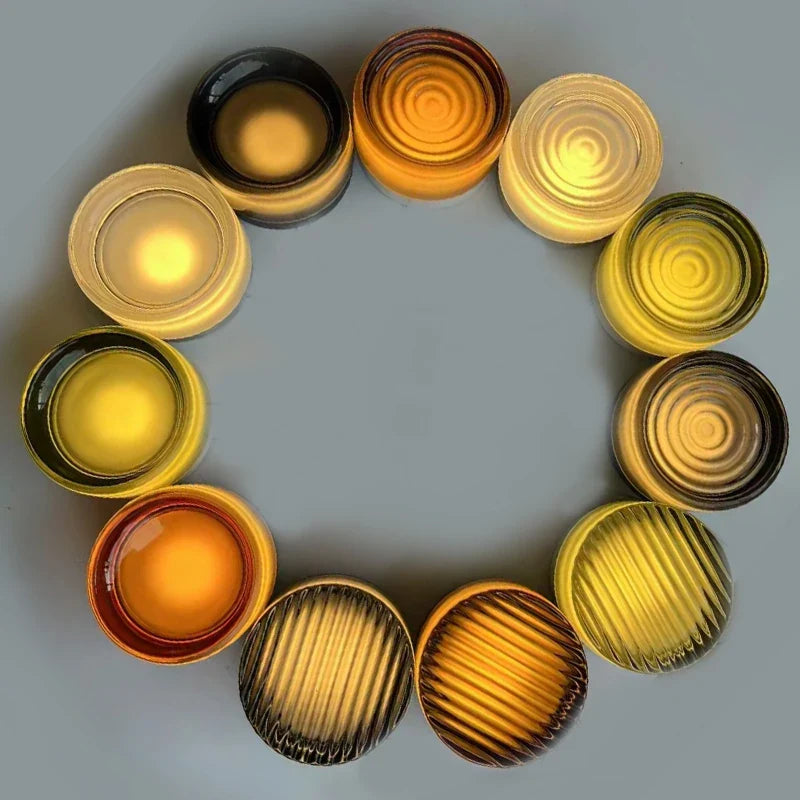 Axyaa Round Glass LED Wall Sconce, 4 Colors, Waterproof, Modern Wandlamp