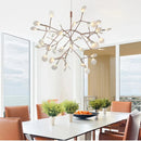 Axyaa Crystal Firefly LED Chandelier for Modern Glod Lighting in Living Room