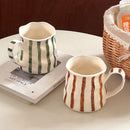 Ceramic Striped Coffee Cup Set by Axyaa