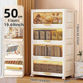 Axyaa Foldable Flip-Top Storage Cabinet: 3-6 Tier Kitchen/Bathroom/Living Room Organizer