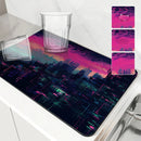 Axyaa Urban Kitchen Absorbent Mat: Antiskid, Quick Dry, Drain Pad for Tableware