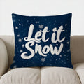 Axyaa Joyful Snowman Candy Cane Throw Pillow Cover