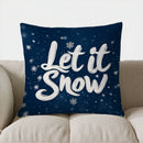 Axyaa Joyful Snowman Candy Cane Throw Pillow Cover