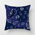 Cartoon Spacecraft Astronaut Rocket Pillowcase for Home Decor - Axyaa