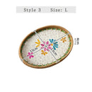 Axyaa Light Luxury Shell Inlaid Rattan Storage Basket Tray
