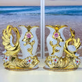 Axyaa White Swan Vase Set for Home Decor and Weddings
