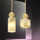 Axyaa Modern Geometric Marble Chandelier Pendant Lighting for Dining Living Study Balcony