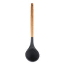 Silicone Wood Handle Gray Kitchen Utensils Set by Axyaa