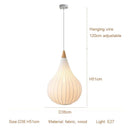 Axyaa Wabi-Sabi Cloth E27 Pendant Lamps for Dining Room Kitchen Bar Chandeliers
