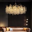 Axyaa Luxe Crystal Ceiling Chandelier for Living Room - Large LED Lighting