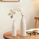 Axyaa White Ceramic Vase for Living Room Decor or Dining Table Centerpiece