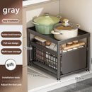 Axyaa Under Sink Organizer Rack with Sliding Drawer Shelf for Bathroom Layered Storage