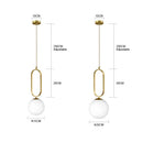Axyaa Nordic Glass Ball Chandelier for Modern Kitchen Dining Bedroom Decor