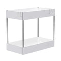 Axyaa Under Sink Organizer with 2 Tier Storage Rack for Kitchen Cabinet