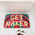 Axyaa Fluffy Get Naked Bath Mat & Rug - Non Slip Microfiber Bathroom Floor Mat