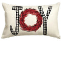 Axyaa Merry Christmas Tree Pillowcase - Winter Linen Decorative Sofa Waist Pillowcase 30X50cm