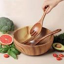 Axyaa Wooden Cutlery Set - Japanese Style Spoon Fork Salad Utensil