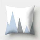 Axyaa Geometric Polyester Cushion Cover 45x45cm, Blue Gray Home Decor Pillowcase