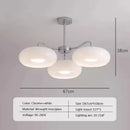 Axyaa Mid Century Brass Glass Chandelier Light Fixture - Elegant Lighting for Home