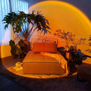 Axyaa Sunset Rainbow Lamp: LED Projector Night Light for Bedroom and Photography