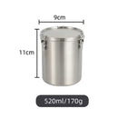 Stainless Steel Axyaa Sealed Tea & Grain Storage Jar with Buckle Lid