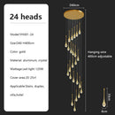 Axyaa Crystal Chandelier for Modern Duplex Living Room Attic Lighting