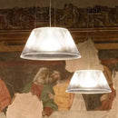Axyaa Modern Round Glass LED Pendant Chandelier for Bedroom