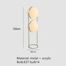 Axyaa Designer Chrome Acrylic Ball Floor Lamp LED Standing Light