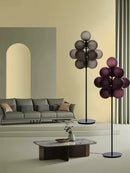 Axyaa Purple Ripple Villa Light: Luxury Grape Pendant Series & Floor Lamp