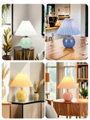 Axyaa Nordic Pleated Table Lamp USB Art Atmosphere Night Light