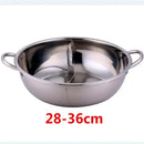 Axya 2-Lattice Stainless Steel Hot Pot Twin Cookware for Induction Cooker