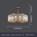 Axyaa Luxury Water Glass Chandelier: Modern LED Lighting Fixture for Home Decor