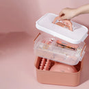 Axyaa Nail Art Storage Box: Plastic Organizer for Manicure Accessories & Gel Polish