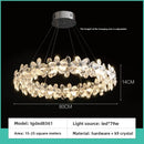 Axyaa Stainless Steel Crystal Chandelier Pendant Light Chrome Finish