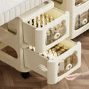 Axyaa Multi-Layer Rolling Storage Cart with Drawers, Mobile Organizer for Home and Office