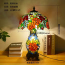 Tiffany Dragonfly Table Lamp Flower Art Deco by Axyaa