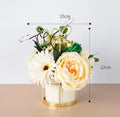Ceramic Vase for Home Decor - Axyaa Desktop Ornament & Flower Pot