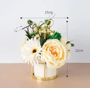 Ceramic Vase for Home Decor - Axyaa Desktop Ornament & Flower Pot