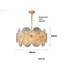 Axyaa Glass Collection Chandelier Hanging Lamp Dimmable Suspension Luminaire
