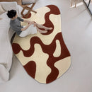 Axyaa Plush French Style Irregular Shape Rug for Bedroom Living Room Decoration