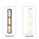 Axyaa Long Stripe Pendant Light with Smoke Gray Glass Lampshade