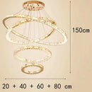 Axyaa Crystal Chandelier Stair Pendant Lamp Living Room Lighting Modern Interior Staircase Light
