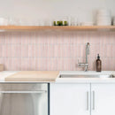 3D Pink Tile Stickers by Axyaa | Self-adhesive for Kitchen & Bathroom | Water Mold Resistant