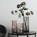 Axyaa Glass Cylinder Twisted Vase Modern Minimalist Designer Home Decor