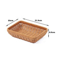 Axyaa Boho Rattan Storage Tray: Woven PP Wicker Basket Snack Plate for Coffee Shop