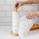 Axyaa Beech Wood Paper Towel & Cling Film Storage Rack
